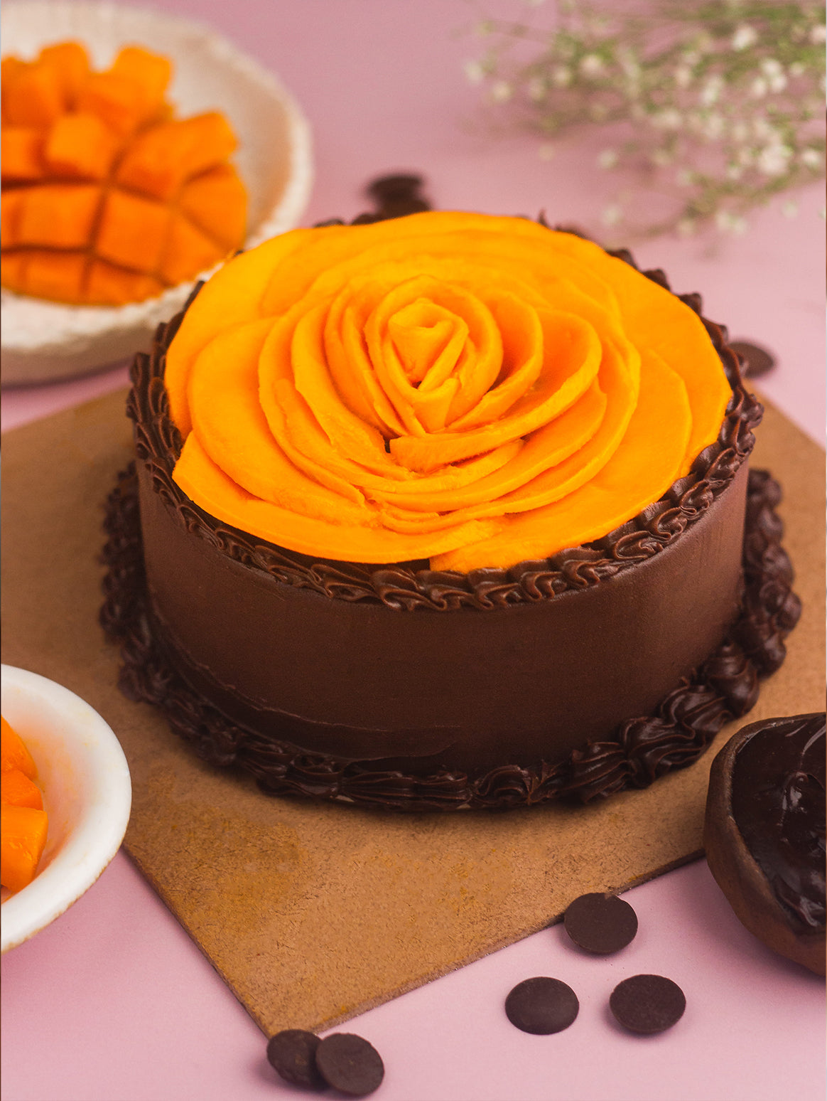 Mango Belgian Chocolate Cream Cake (Seasonal)