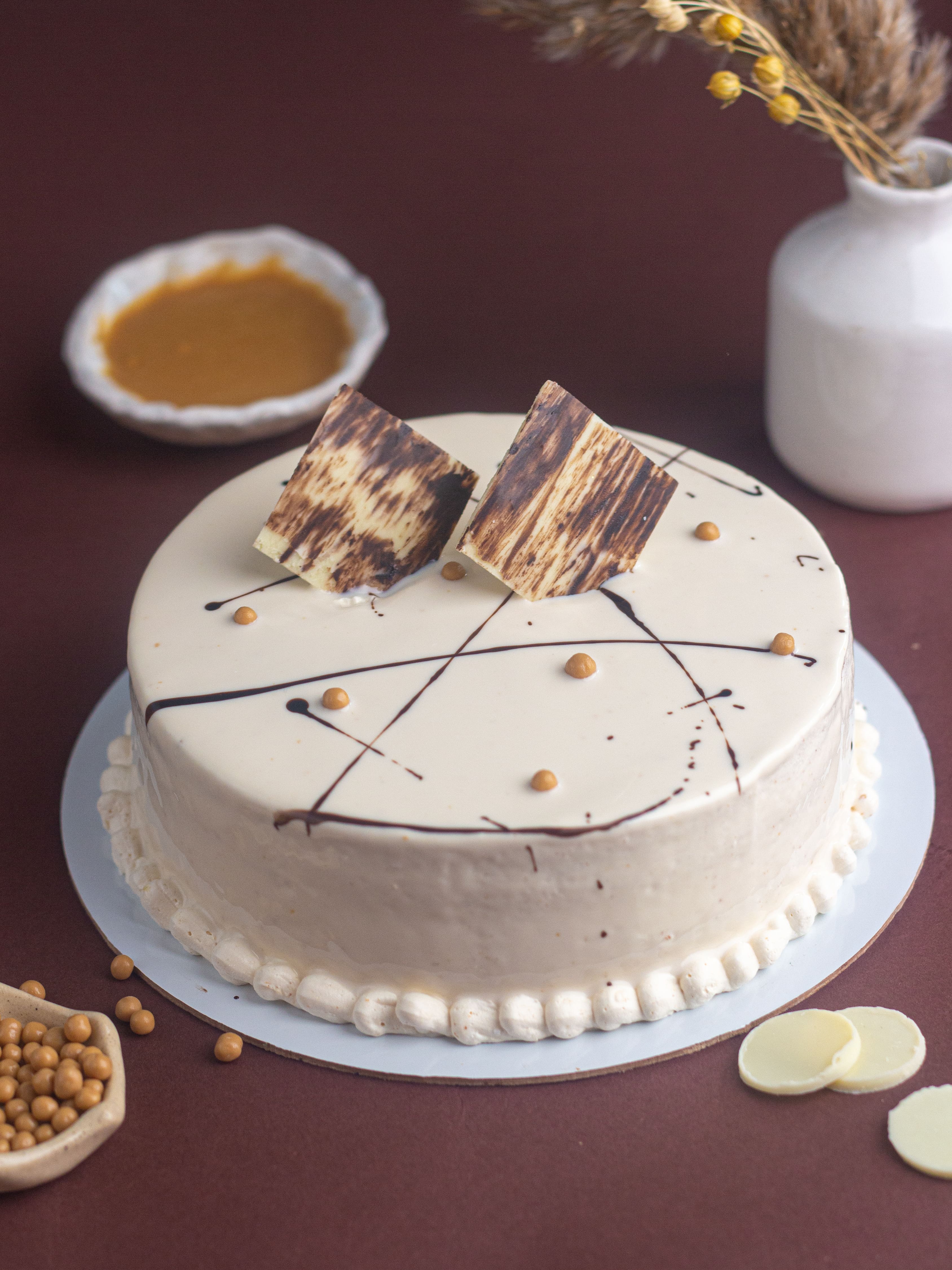 Salted caramel Belgian chocolate cake