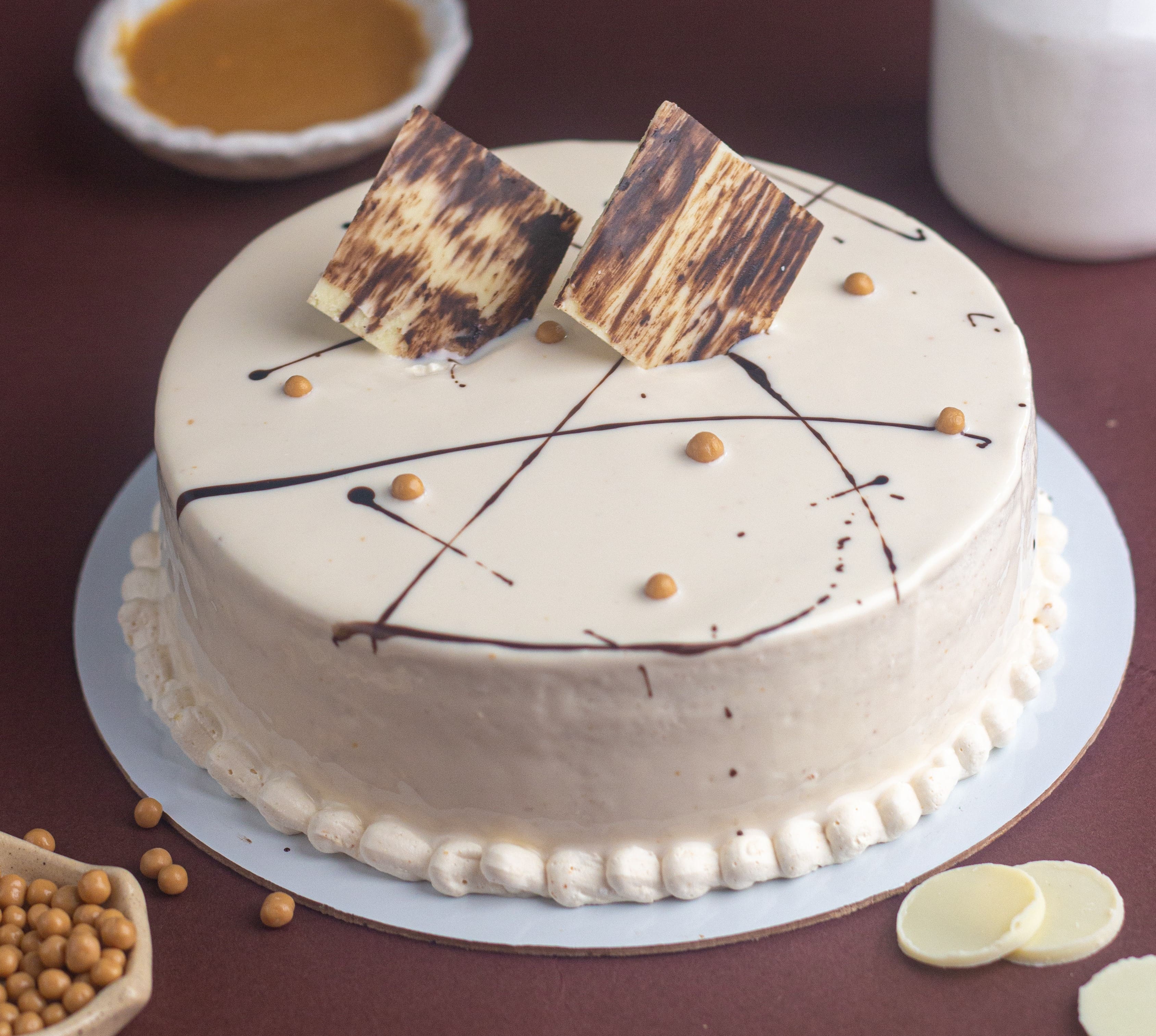 Salted caramel Belgian chocolate cake